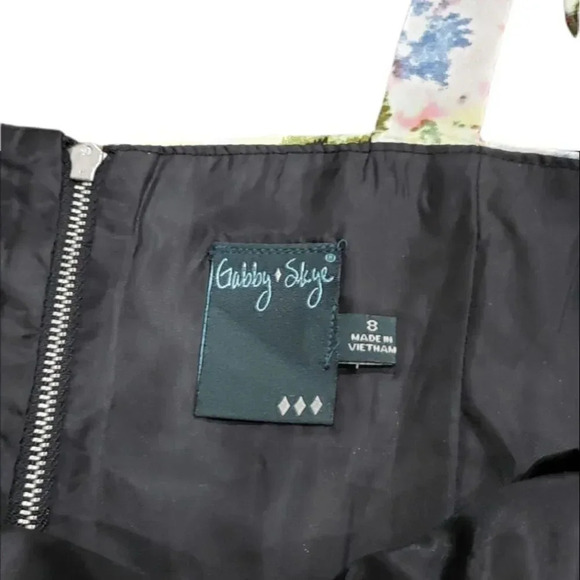 Gabby Skye Multicolor 2 Piece Watercolor Floral A-line Tank Dress with Top 8 - Picture 6 of 6